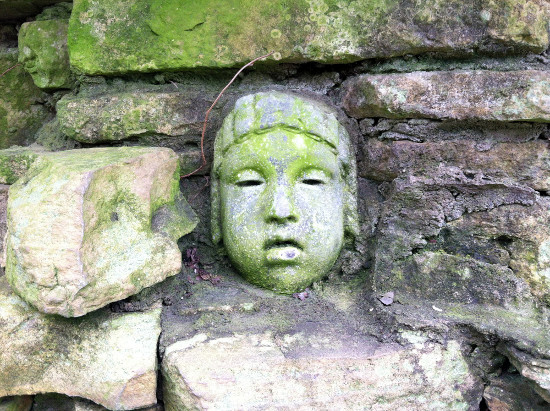 Century-old face in the Vander Veer conservatory's windmill. Photo by Bruce Walters.