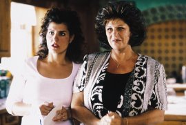 Nia Vardalos and Lainie Kazan in My Big Fat Greek Wedding