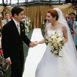 Jason Biggs and Alyson Hannigan in American Wedding