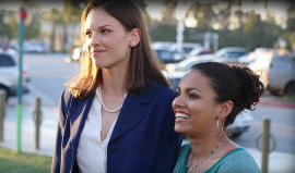 Hilary Swank and April L. Hernandez in Freedom Writers