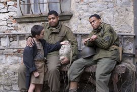 Matteo Sciabordi, Omar Benson Miller, and Michael Ealy in Miracle at St. Anna