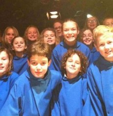 members of the It's a Wonderful Life: A live Radio Play children's choir