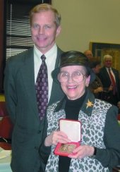 Mayor Mark Schwiebert and Ruth Evelyn Katz