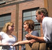 Abby VanGerpen, Jackie Madunic, and Eddie Staver III in The Glass Menagerie