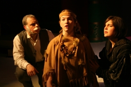 Brian Bengtson, Katie Wyant, and Kyle Roggenbuck in Romance Language