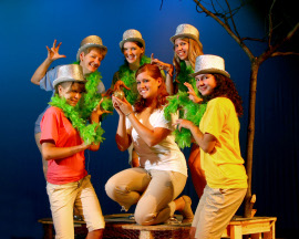 Alison Scherer and ensemble members in Children of Eden