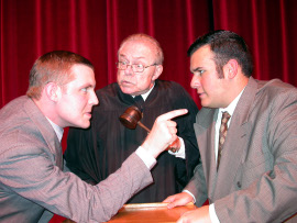 John Hannon, Michael Kennedy, and Dan Hernandez in Inherit the Wind