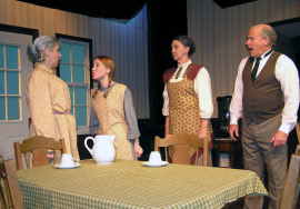 Marie Tschopp, Sydney Crumbleholme, Karen Decker, and Greg Bouljon in Anne of Green Gables