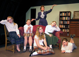 Jean Ericson, Hazel Osborne, Jaime McLean, Peyton Tucker, Bennett Stewart, and Barb Engstrom in The Children's Hour