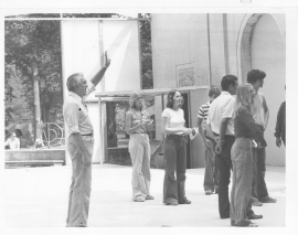 Don Wooten (left) directing 1978's Julius Caesar