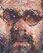 Chuck Close's Self-Portrait/Woodcut, 2002