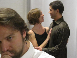 Adam Michael Lewis, Beth Woolley, and David Furness in The Winter's Tale