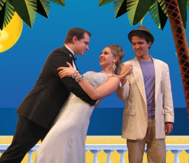 Karl Hamilton, Kaci Scott, and Carl Hendin in Dirty Rotten Scoundrels