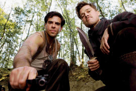 Eli Roth and Brad Pitt in Inglourious Basterds