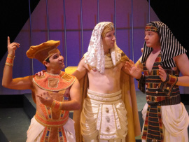 Joseph J. Baez, Don Denton, and Tristan Tapscott in Joseph and the Amazing Technicolor Dreamcoat