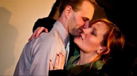 Jonathan Grafft and Jessica Flood in Who's Afraid of Virginia Woolf?