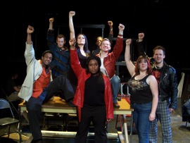 ensemble members in the Clinton Area Showboat Theatre's Rent ensemble members in the Clinton Area Showboat Theatre's Rent