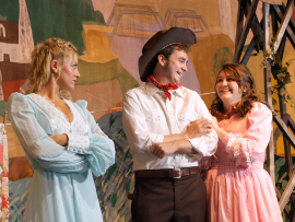 Heather Herkelman, James Daniel Pepper, and Clara Loter in Oklahoma!