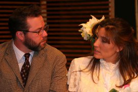 Adam Clough and Kimberly Furness in Hedda Gabler