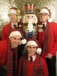 Don Denton, Marty McNamee, Danny White, and Scott Stratton in Plaid Tidings