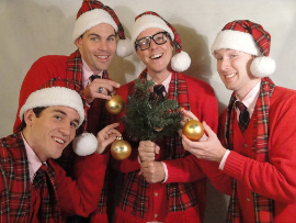 Danny White, Marty McNamee, Scott Stratton, and Don Denton in Plaid Tidings