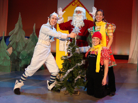Bret Churchill, Janos Horvath, Laura Miller, and Andrea Moore in Jack Frost Saves Christmas