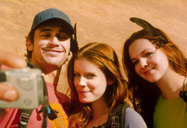 James Franco, Kate Mara, and Amber Tamblyn in 127 Hours
