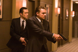 Joseph Gordon-Levitt and Leonardo DiCaprio in Inception
