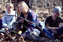 Ashlee Thompson, Jennifer Lawrence, and Isaiah Stone in Winter's Bone