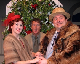 Melissa Anderson Clark, Mark McGinn, and J. Adam Lounsberry in The Drowsy Chaperone