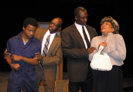 Desmond Grasker, Curtis Wyatt, Joe Obleton, and Betty Cosey in A Lesson Before Dying