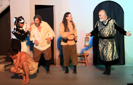 Tyler Henning, James Alt, Pat Flaherty, Todd Schwartz, and Earl Strupp in King Lear