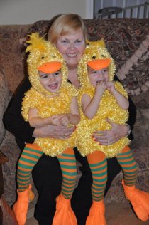 Connie Corcoran Wilson with granddaughters Ava and Elise Wilson