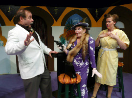 Tom Bauer, Pami Triebel, and Faith R. Hardacre in If It's Monday, This Must Be Murder