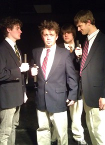 Benjie Lewis, Aaron Lord, Max Moline, and Andrew Bruning in Spring Awakening
