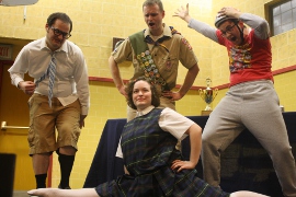 Tyler Finley, Christine Goodall, Troy Stark, and Dan Pepper in The 25th Annual Putnam County Spelling Bee