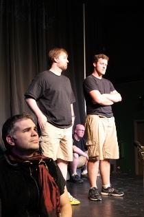 Andy Koski, Adam Lewis, Jake Walker, and Nate Curlott in The Complete Works of William Shakespeare [abridged]