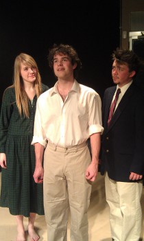 Haley Nellis, Garrin Jost, and Aaron Lord in the Center for Living Arts' Spring Awakening