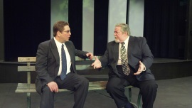 Matt Moody and John VanDeWoestyne in New Ground Theatre's A Walk in the Woods