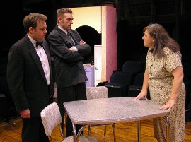 Justin Raver, Dana Moss-Peterson, and Jackie Skiles in Death of a Salesman