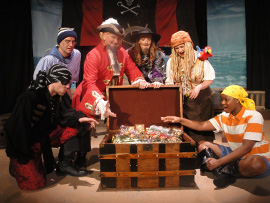 Chris Causer, Brad Hauskins, Janos Horvath, Sarah Hayes, Nikki Savitt, and Antoinette Holman in How I Became a Pirate