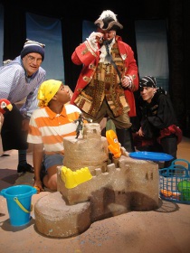 Brad Hauskins, Antoinette Holman, Janos Horvath, and Chris Causer in How I Became a Pirate