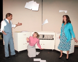 Kevin Pieper, Jenny Winn, and Valeree Pieper in 9 to 5: The Musical