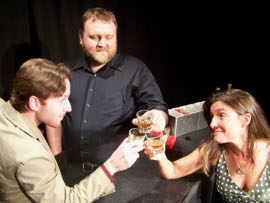 Don Denton, James Fairchild, and Kimberly Kurtenbach Furness in Last Call: The Songs of Stephen Sondheim