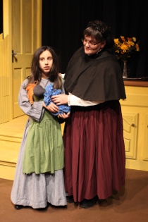 Emma Terronez and Mollie Schmelzer in The Miracle Worker