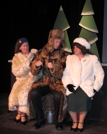 Faith Hardacre, Zach Hendershott, and Chris Castle in A Christmas Survival Guide