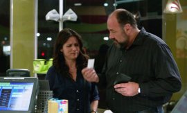 Julia Louis-Dreyfus and James Gandolfini in Enough Said