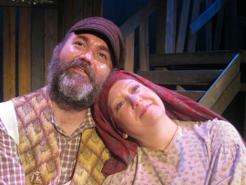 Marc Ciemiewicz and Rachelle Walljasper in Fiddler on the Roof