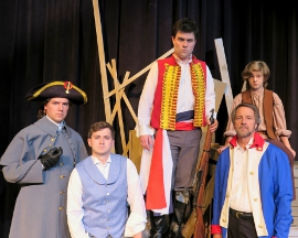 Patrick Downing, Dan Pepper, Rob Keech, Mark McGinn, and Quincy Keele in Les Miserables