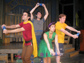 Adam T. Biner, Mark Bacon, Iliana Garcia, and Mitch Donahue in StinkyKids: The Musical